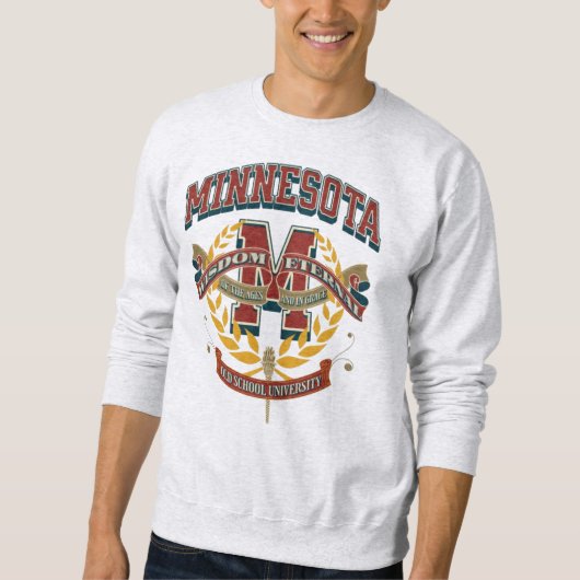 Minnesota Varsity letter monogram M university Trui (Voorkant)