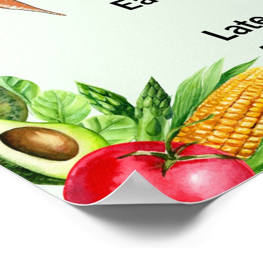 Minnesota Vegetable Garden Calendar Poster (Hoek)