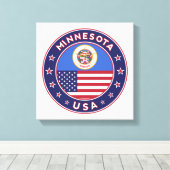 Minnesota, Verenigde Staten van Amerika, poster va Canvas Afdruk (Insitu (Houten vloer))