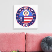 Minnesota, Verenigde Staten van Amerika, poster va Canvas Afdruk (Insitu (Woonkamer))