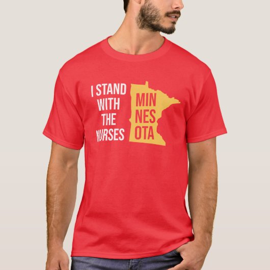 Minnesota verpleegstersstaking t-shirt (Voorkant)