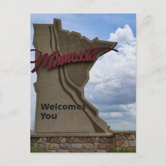 Minnesota verwelkomt u briefkaart (Voorkant)