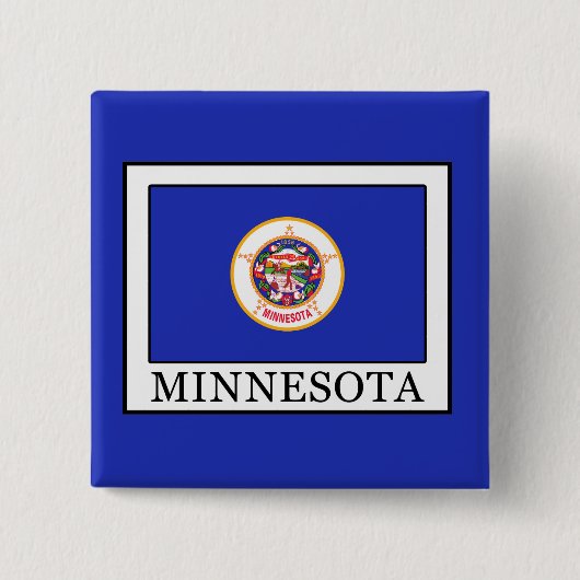 Minnesota Vierkante Button 5,1 Cm (Voorkant)