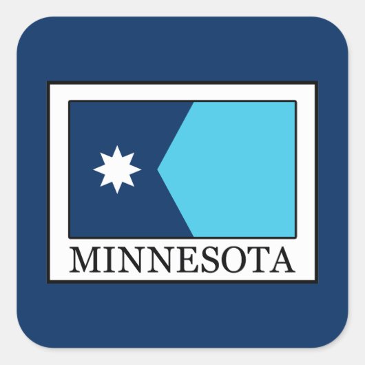 Minnesota Vierkante Sticker (Voorkant)