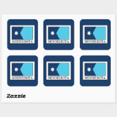 Minnesota Vierkante Sticker (Vel)