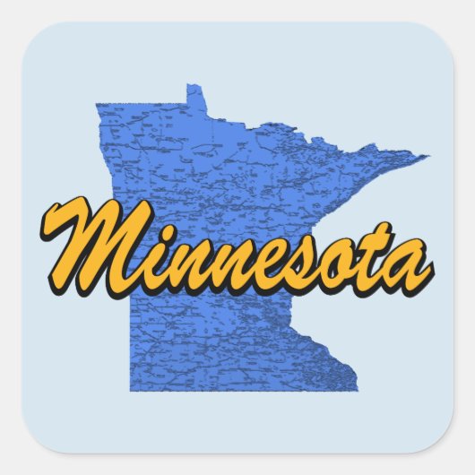 Minnesota Vierkante Sticker (Voorkant)