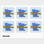 Minnesota Vierkante Sticker (Vel)