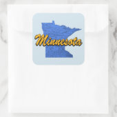 Minnesota Vierkante Sticker (Tas)