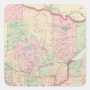 Minnesota Vierkante Sticker