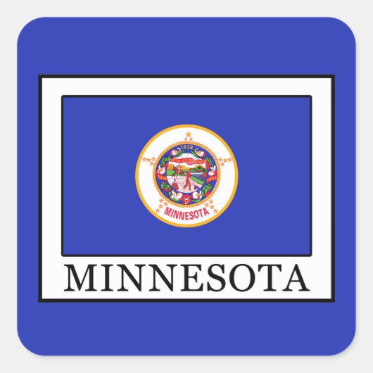 Minnesota Vierkante Sticker (Voorkant)