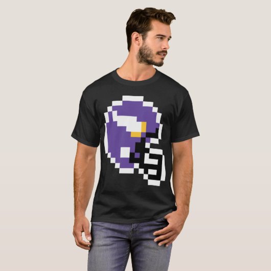 Minnesota Vikings 8bit Helmet Only T-shirt (Voorkant volledig)