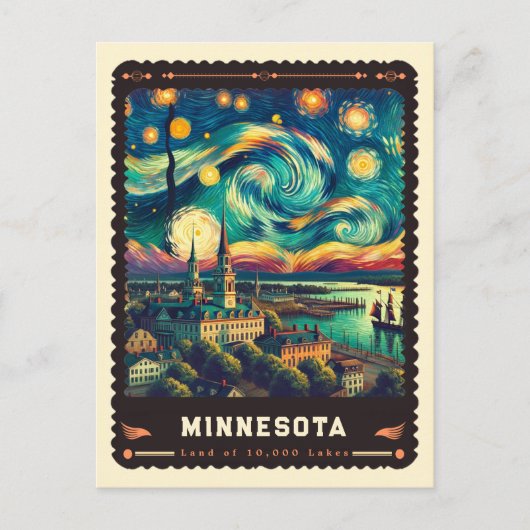 Minnesota | Vincent van Gogh geïnspireerd Briefkaart (Voorkant)
