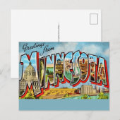 Minnesota Vintage Ansichtkaart Briefkaart (Voorkant / Achterkant)