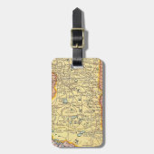 Minnesota vintage kaart bagagelabel (Voorkant verticaal)