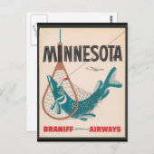 Minnesota Vintage-reis Briefkaart (Voorkant / Achterkant)