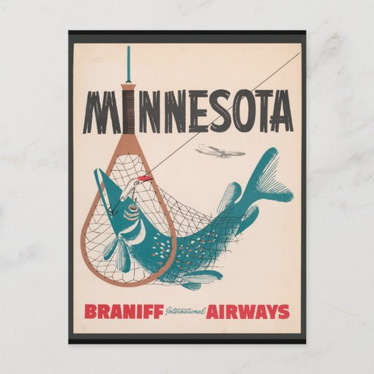 Minnesota Vintage-reis Briefkaart (Voorkant)