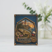 Minnesota Vintage Reizen Briefkaart (Staand voorkant)