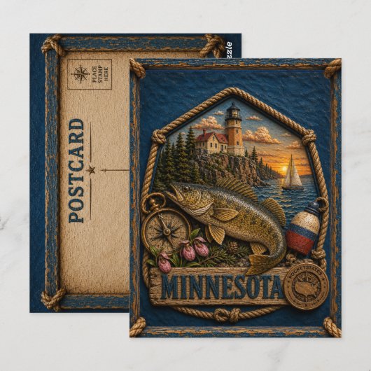 Minnesota Vintage Reizen Briefkaart (Voorkant / Achterkant)