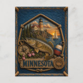 Minnesota Vintage Reizen Briefkaart (Voorkant)