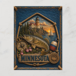 Minnesota Vintage Reizen Briefkaart