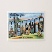 Minnesota Vintage Travel Legpuzzel (Horizontaal)