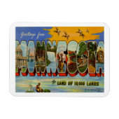 Minnesota Vintage Travel Magneet (Horizontaal)