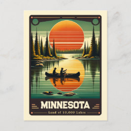Minnesota | Vintage van patriottische spirit Briefkaart