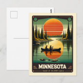 Minnesota | Vintage van patriottische spirit Briefkaart (Voorkant / Achterkant)