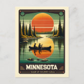 Minnesota | Vintage van patriottische spirit Briefkaart (Voorkant)