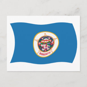 Minnesota Vlag Ansichtkaart Briefkaart