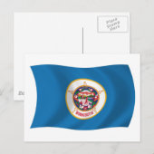Minnesota Vlag Ansichtkaart Briefkaart (Voorkant / Achterkant)
