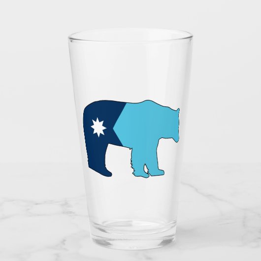 Minnesota Vlag Beer Glas (Voorkant)