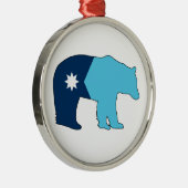 Minnesota Vlag Beer Metalen Ornament (Rechts)