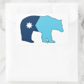 Minnesota Vlag Beer Rechthoekige Sticker (Tas)