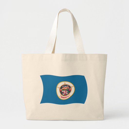 Minnesota Vlag Boodschappentas Grote Tote Bag (Voorkant)