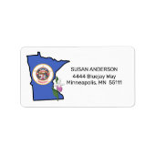 Minnesota-vlag en holofdame's Slipper Etiket (Voorkant)