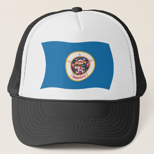 Minnesota Vlag Hoed Trucker Pet (Voorkant)