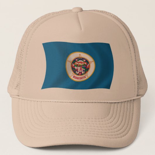 Minnesota Vlag Hoed Trucker Pet (Voorkant)
