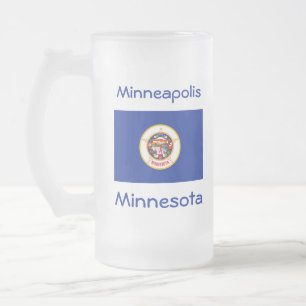 Minnesota Vlag Kaart Stad Mok