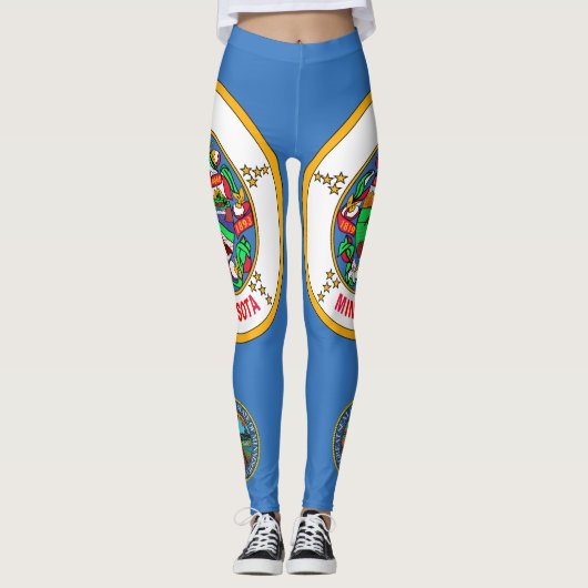 Minnesota vlag leggings (Voorkant)