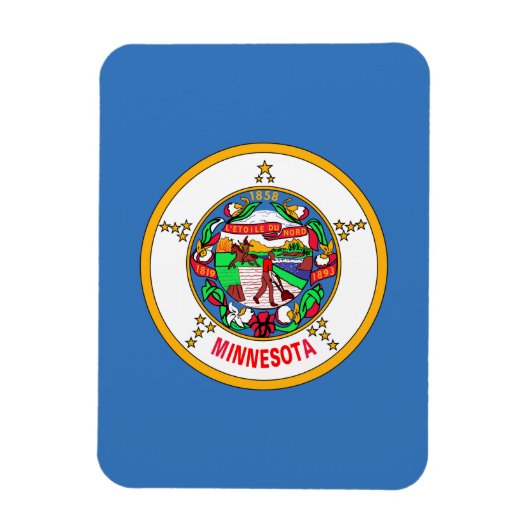Minnesota vlag magneet (Verticaal)