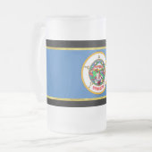 Minnesota vlag matglas bierpul (Voorkant links)