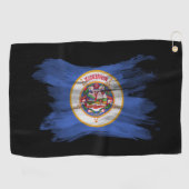 Minnesota vlag penseelstreek Minnesota, Minnesota  Golfhanddoek (Horizontaal)