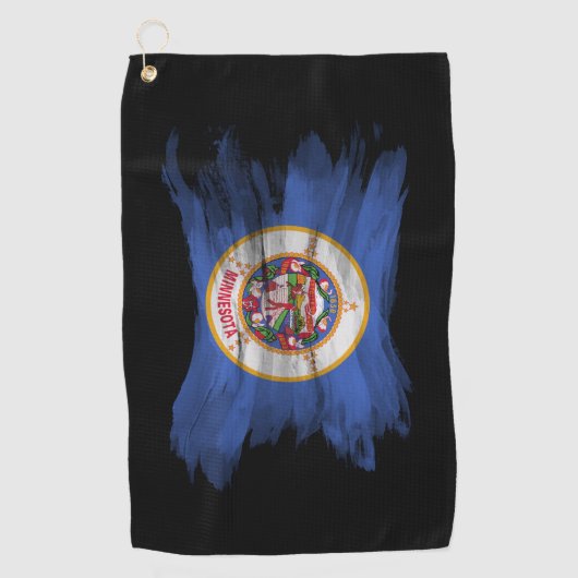 Minnesota vlag penseelstreek Minnesota, Minnesota  Golfhanddoek (Voorkant)