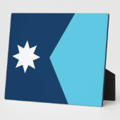 Minnesota Vlag Plaquette Fotoplaat (Zijkant)