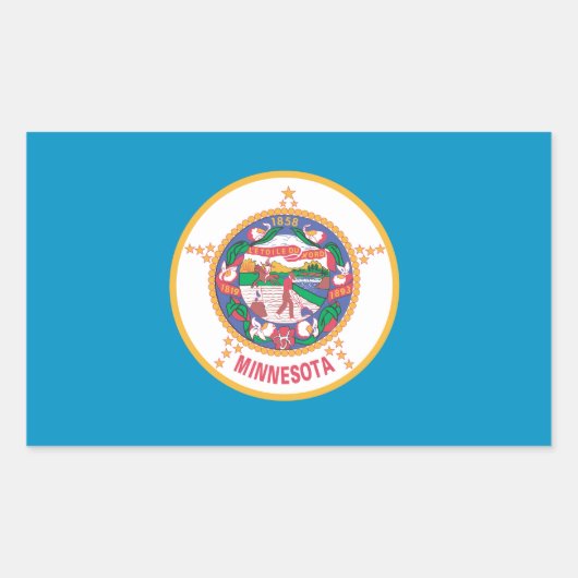 MINNESOTA-vlag - Rechthoekige Sticker (Voorkant)