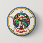 Minnesota vlag ronde button 5,7 cm (Voorkant)