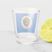 Minnesota vlag shot glas (Achterkant)
