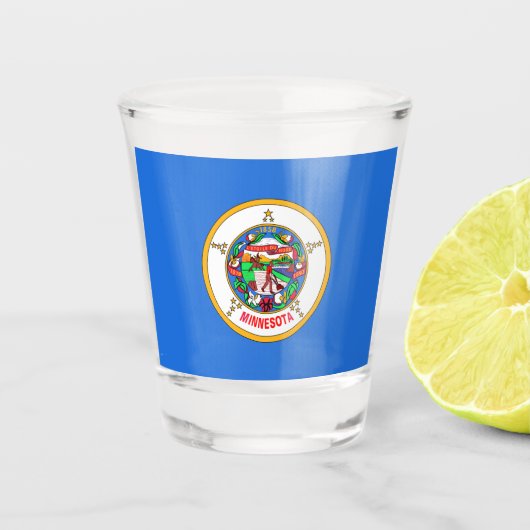 Minnesota vlag shot glas (Voorkant)