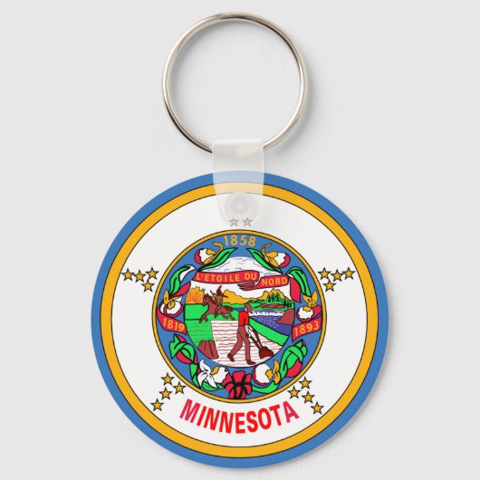 Minnesota vlag sleutelhanger (Voorkant)
